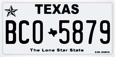 TX license plate BCO5879