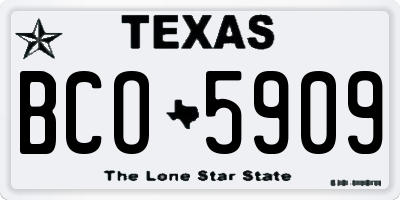 TX license plate BCO5909