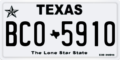 TX license plate BCO5910