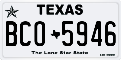 TX license plate BCO5946