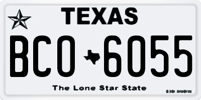 TX license plate BCO6055
