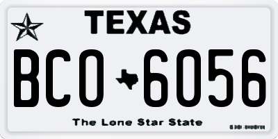 TX license plate BCO6056