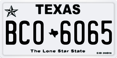 TX license plate BCO6065
