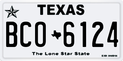 TX license plate BCO6124