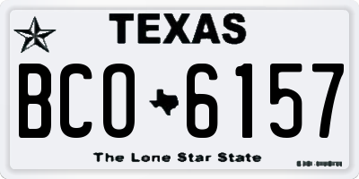 TX license plate BCO6157