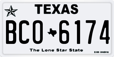TX license plate BCO6174