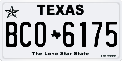 TX license plate BCO6175
