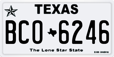 TX license plate BCO6246