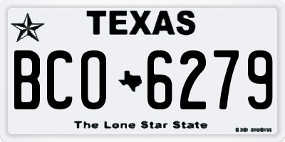 TX license plate BCO6279
