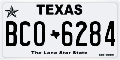 TX license plate BCO6284