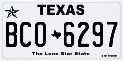TX license plate BCO6297