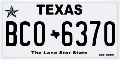 TX license plate BCO6370