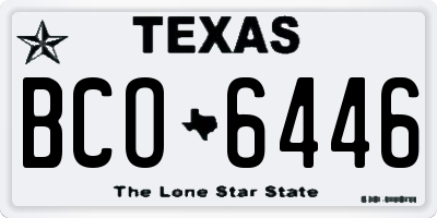 TX license plate BCO6446