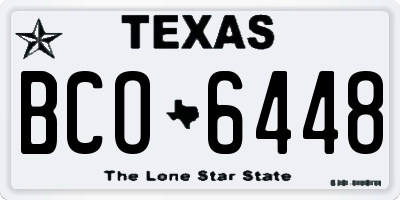 TX license plate BCO6448