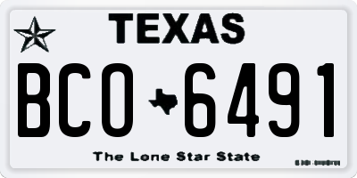 TX license plate BCO6491