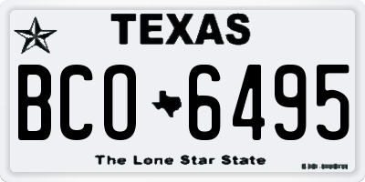 TX license plate BCO6495