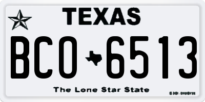 TX license plate BCO6513