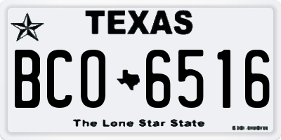 TX license plate BCO6516