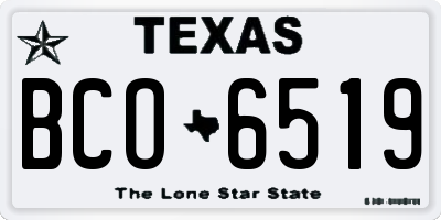 TX license plate BCO6519