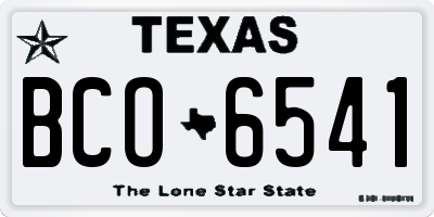 TX license plate BCO6541