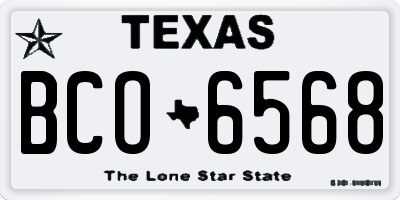 TX license plate BCO6568