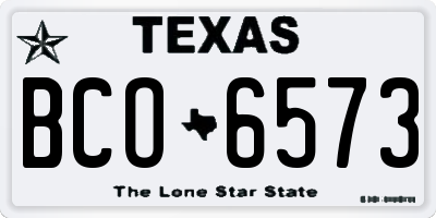 TX license plate BCO6573