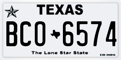 TX license plate BCO6574