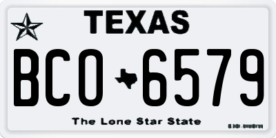 TX license plate BCO6579