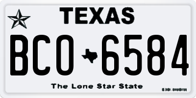 TX license plate BCO6584