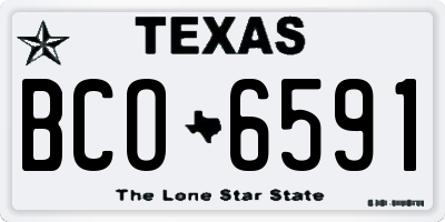 TX license plate BCO6591