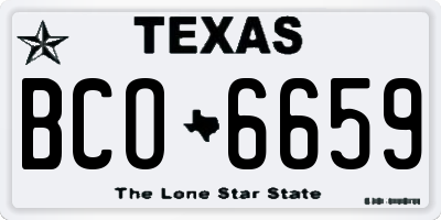 TX license plate BCO6659
