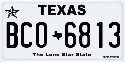 TX license plate BCO6813