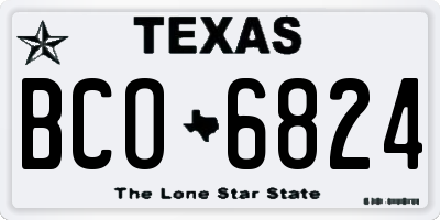 TX license plate BCO6824