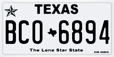TX license plate BCO6894