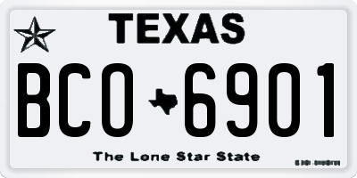 TX license plate BCO6901