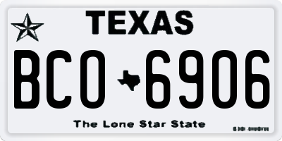 TX license plate BCO6906