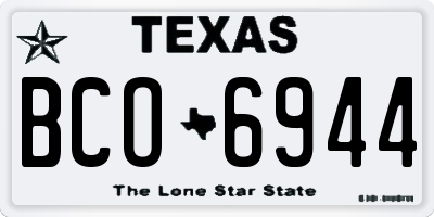 TX license plate BCO6944