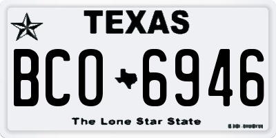 TX license plate BCO6946