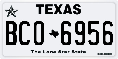 TX license plate BCO6956
