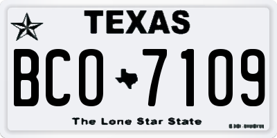 TX license plate BCO7109