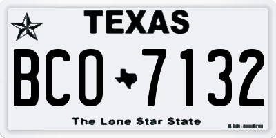 TX license plate BCO7132