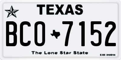 TX license plate BCO7152