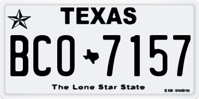 TX license plate BCO7157