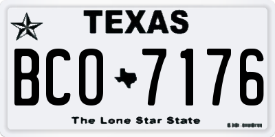 TX license plate BCO7176