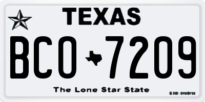 TX license plate BCO7209
