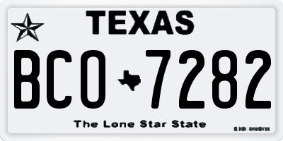 TX license plate BCO7282