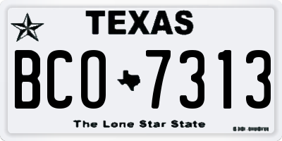 TX license plate BCO7313