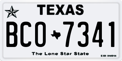 TX license plate BCO7341