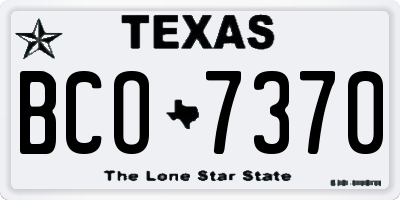 TX license plate BCO7370