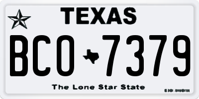 TX license plate BCO7379